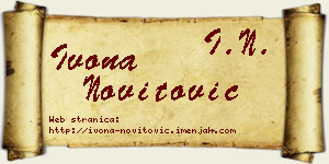 Ivona Novitović vizit kartica
